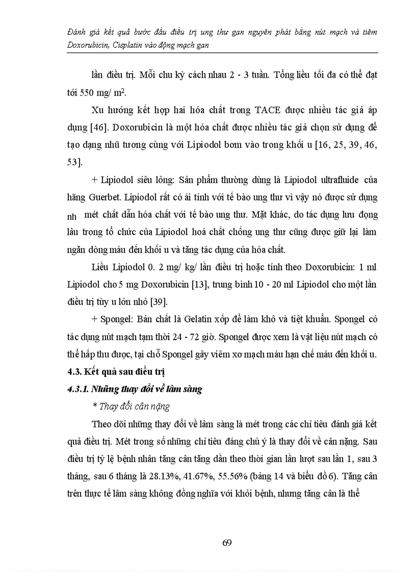 image for page Đánh giá kết quả bước đầu điều trị ung thư gan nguyên phát bằng nút mạch và tiêm Doxorubicin, Cisplatin vào động mạch gan