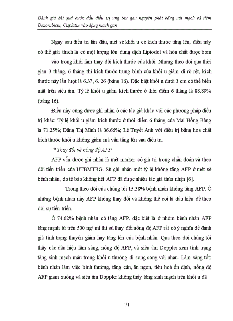 image for page Đánh giá kết quả bước đầu điều trị ung thư gan nguyên phát bằng nút mạch và tiêm Doxorubicin, Cisplatin vào động mạch gan