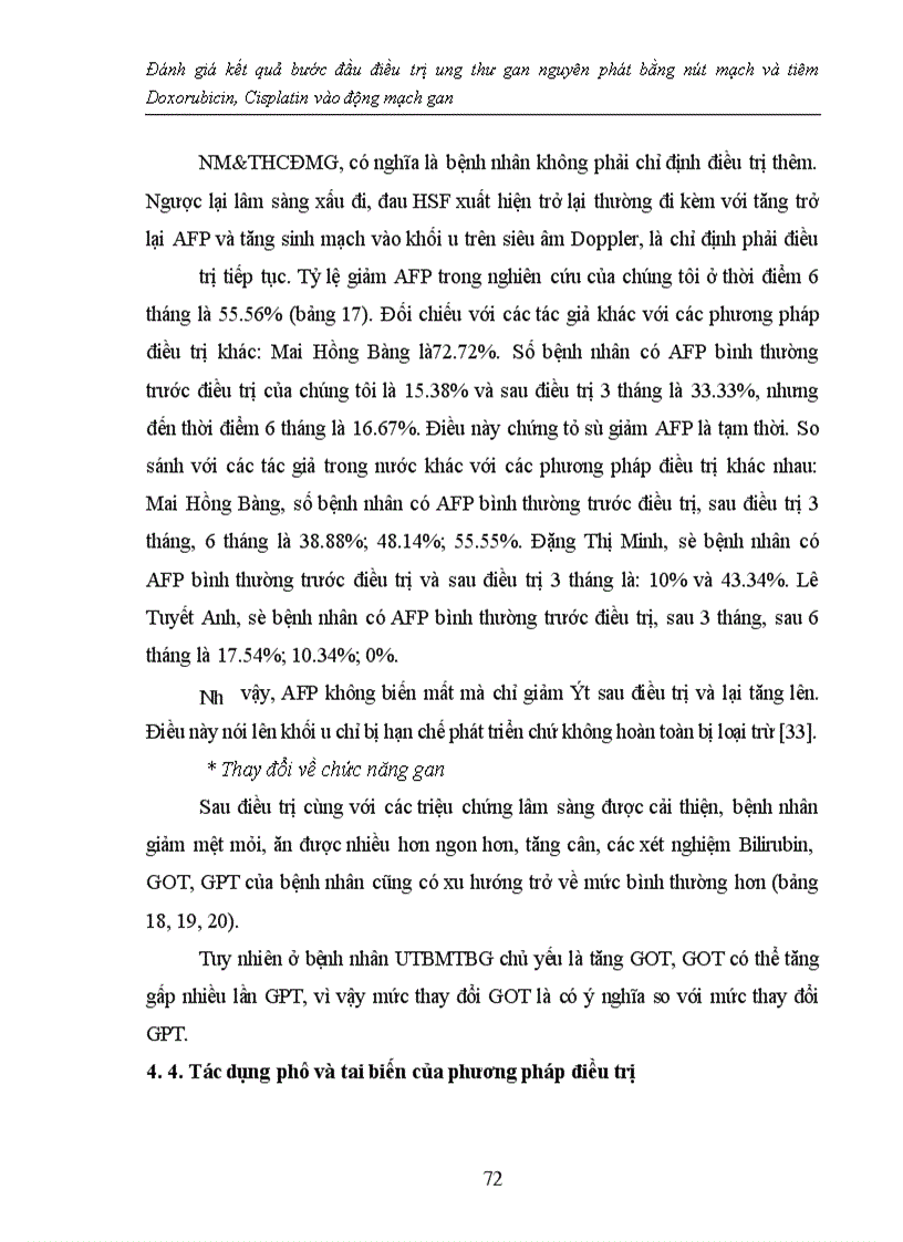 image for page Đánh giá kết quả bước đầu điều trị ung thư gan nguyên phát bằng nút mạch và tiêm Doxorubicin, Cisplatin vào động mạch gan
