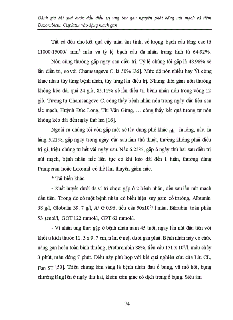image for page Đánh giá kết quả bước đầu điều trị ung thư gan nguyên phát bằng nút mạch và tiêm Doxorubicin, Cisplatin vào động mạch gan