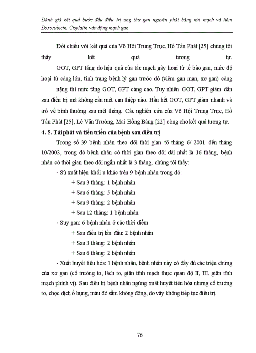 image for page Đánh giá kết quả bước đầu điều trị ung thư gan nguyên phát bằng nút mạch và tiêm Doxorubicin, Cisplatin vào động mạch gan