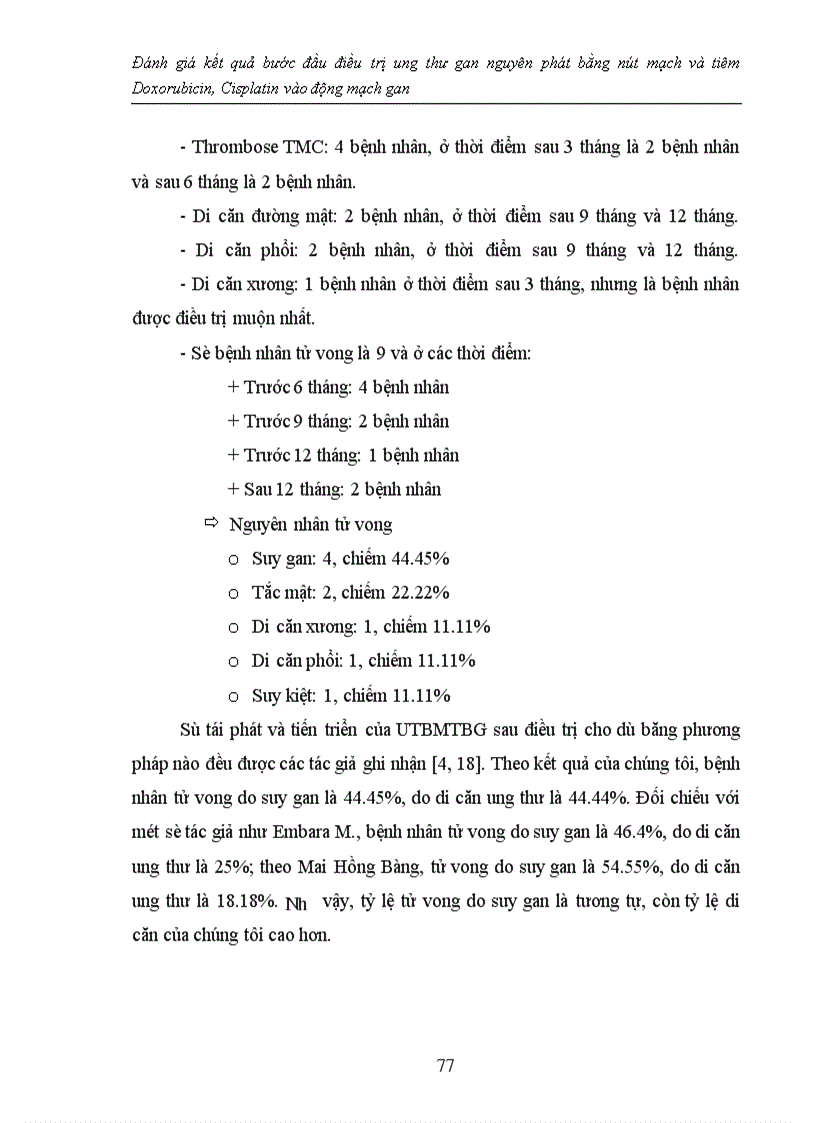 image for page Đánh giá kết quả bước đầu điều trị ung thư gan nguyên phát bằng nút mạch và tiêm Doxorubicin, Cisplatin vào động mạch gan