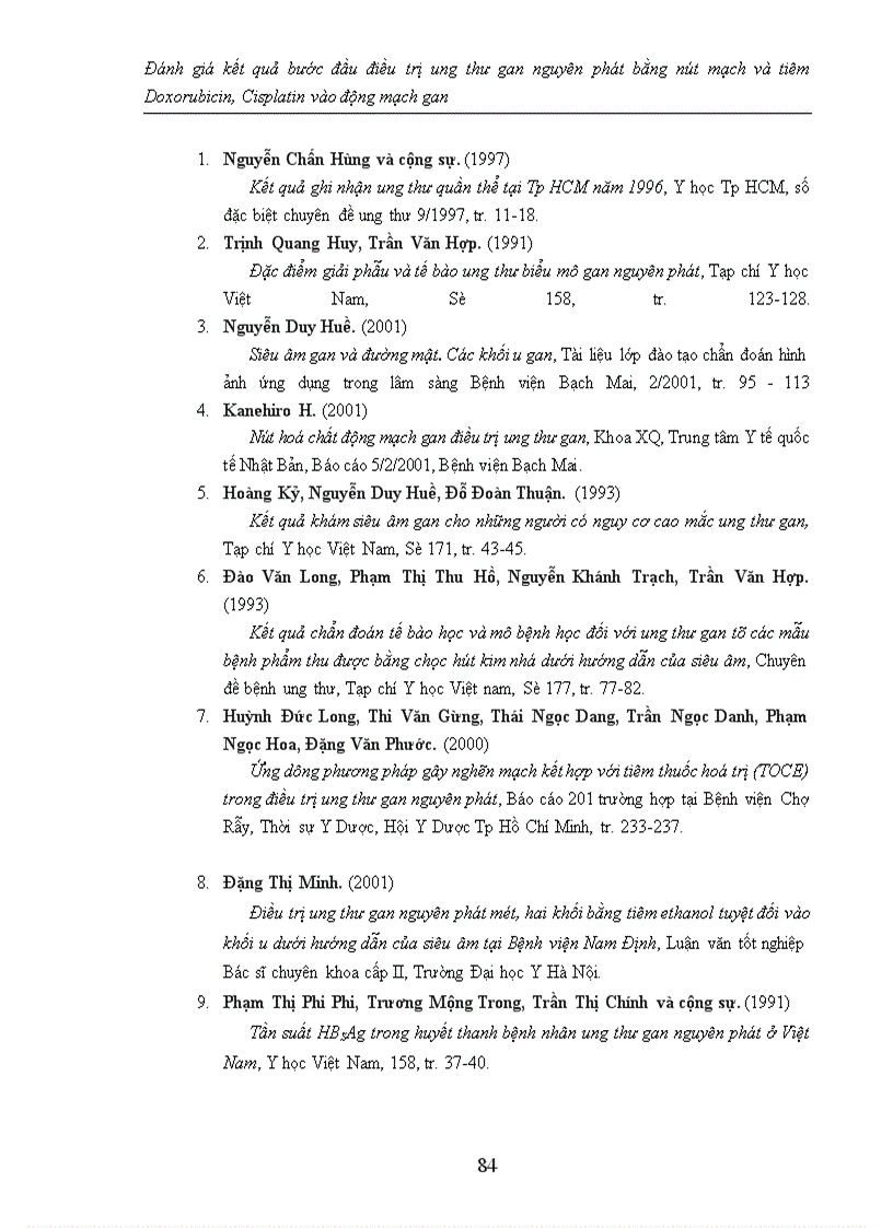 image for page Đánh giá kết quả bước đầu điều trị ung thư gan nguyên phát bằng nút mạch và tiêm Doxorubicin, Cisplatin vào động mạch gan