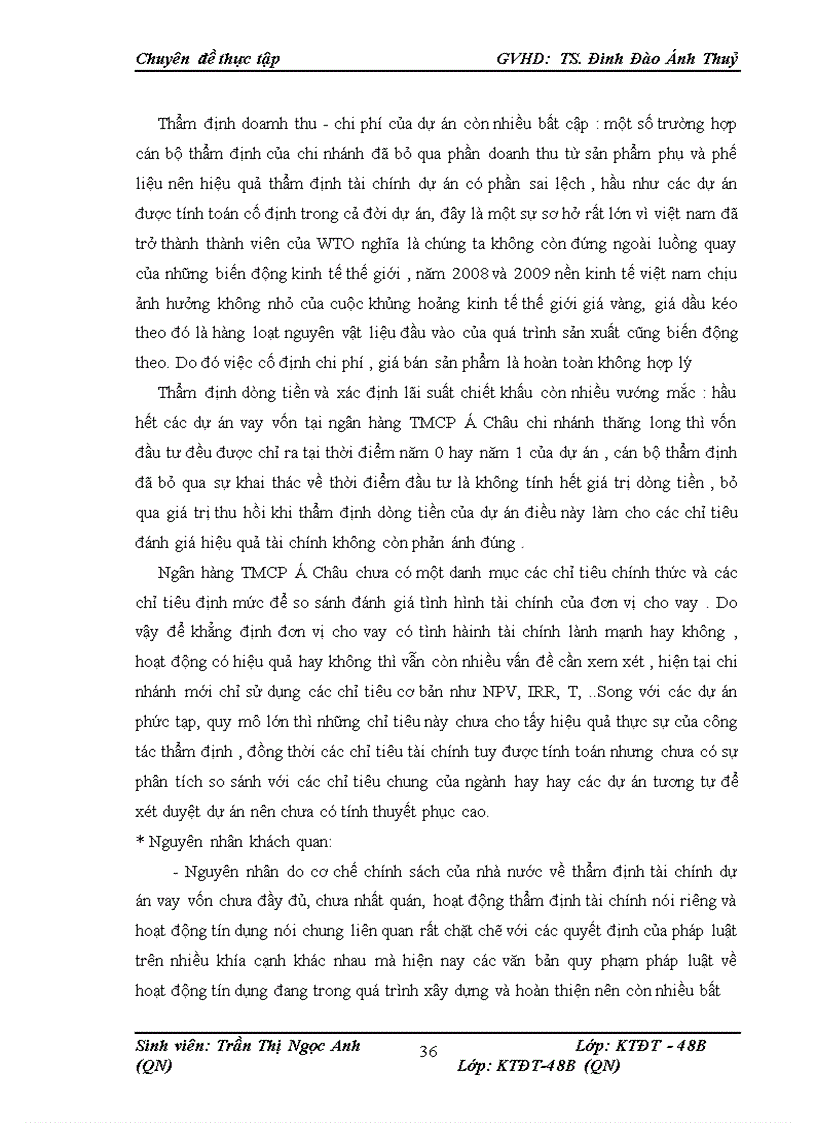 image for page Thực trạng thẩm định dự án vay vốn trong hoạt động cho vay của ngân hàng TMCP Á Châu chi nhánh Thăng Long –HN