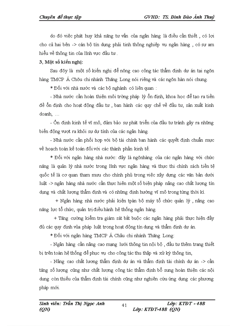 image for page Thực trạng thẩm định dự án vay vốn trong hoạt động cho vay của ngân hàng TMCP Á Châu chi nhánh Thăng Long –HN