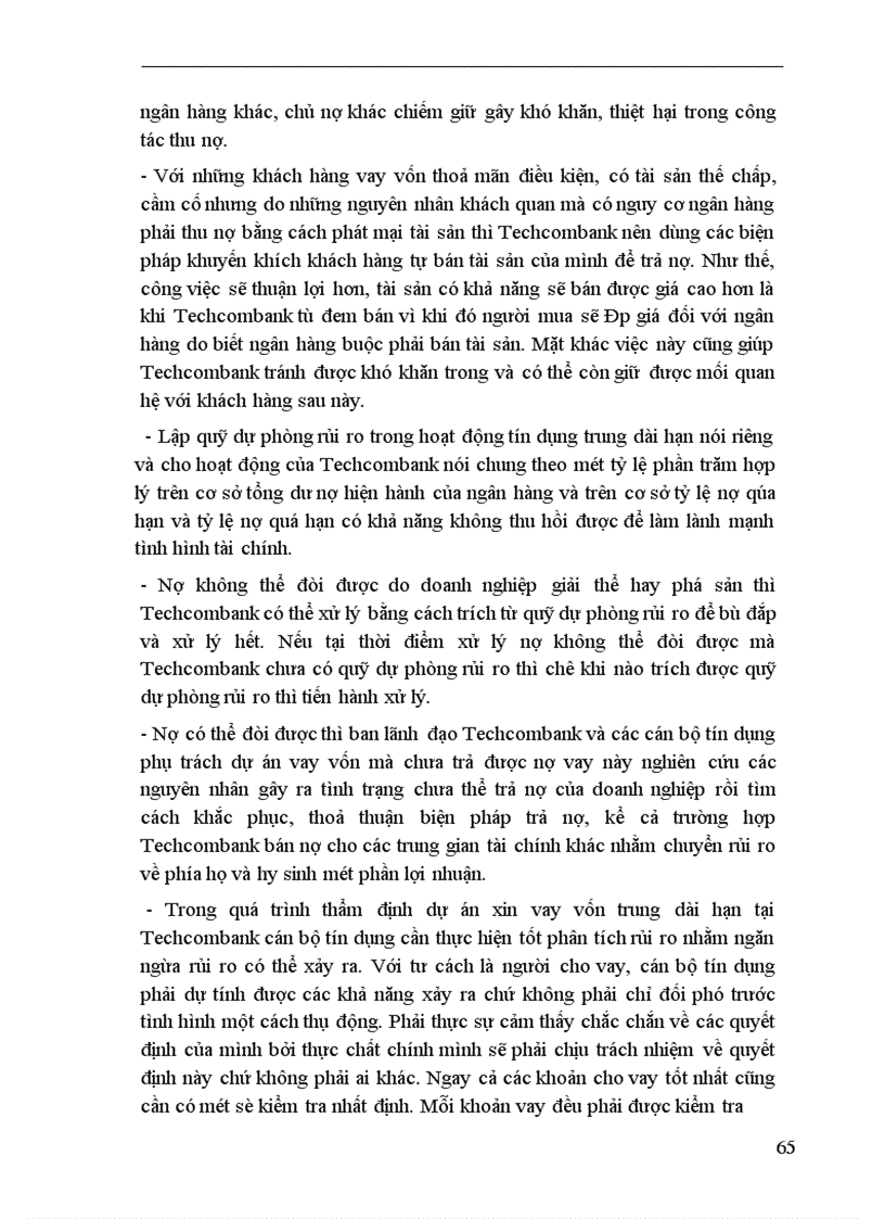 image for page Một số giải pháp nhằm mở rộng và nâng cao chất lượng tín dụng trung dài hạn tại Ngân hàng Thương mại Cổ phần Kỹ thương Việt Nam