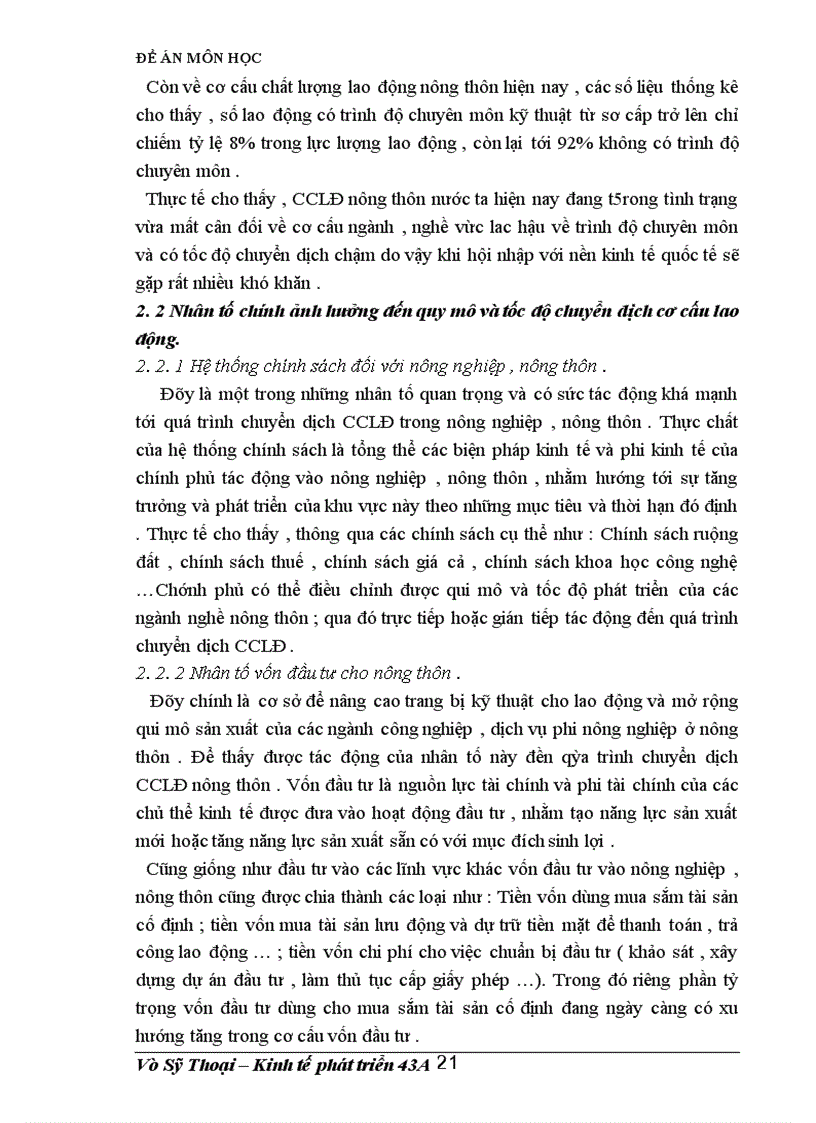 image for page Đề án môn học : Giải pháp thúc đẩy quá trình CDCCLĐ nông nghiệp ,nông thôn