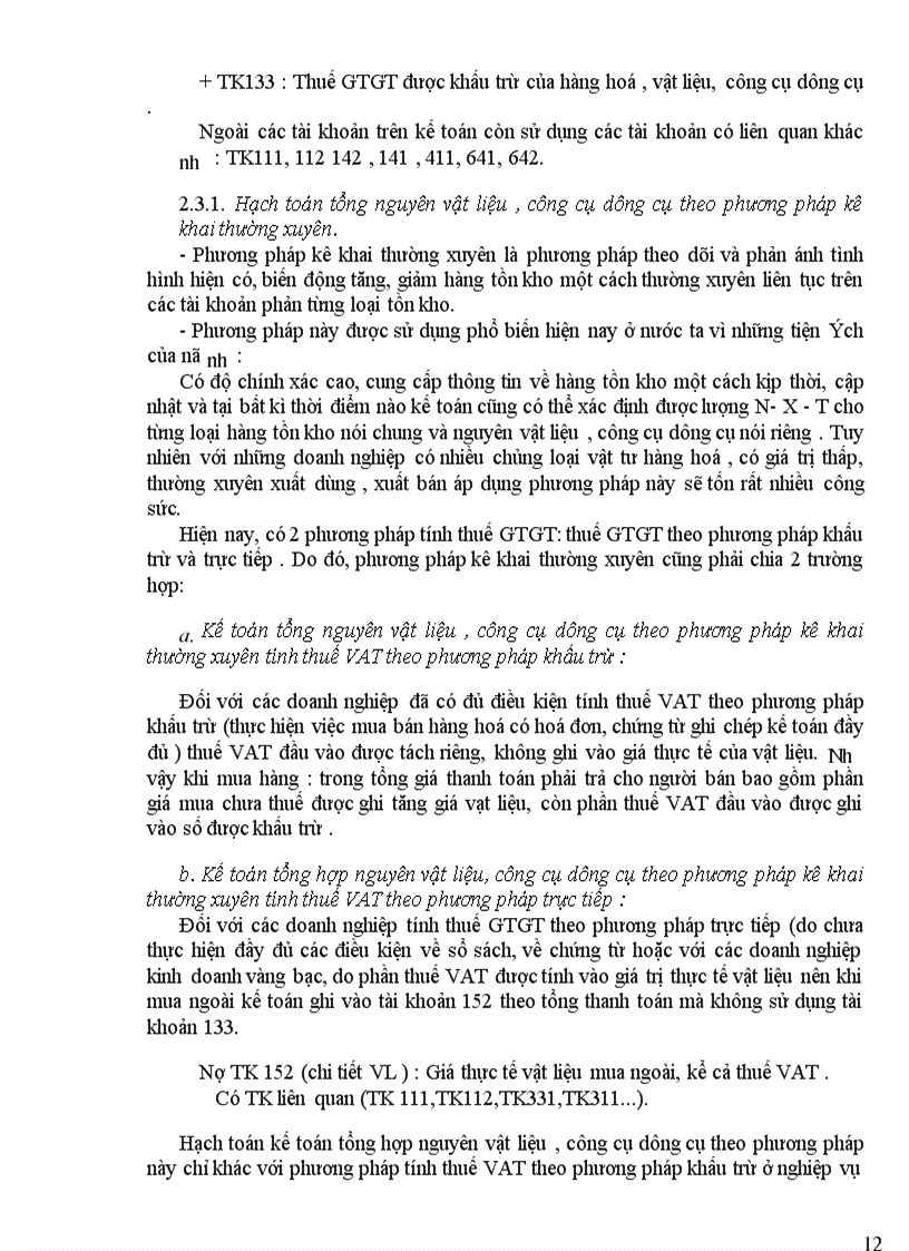 image for page Tổ chức kế toán nguyên vật liệu, công cụ, dụng cụ tại công ty Vit