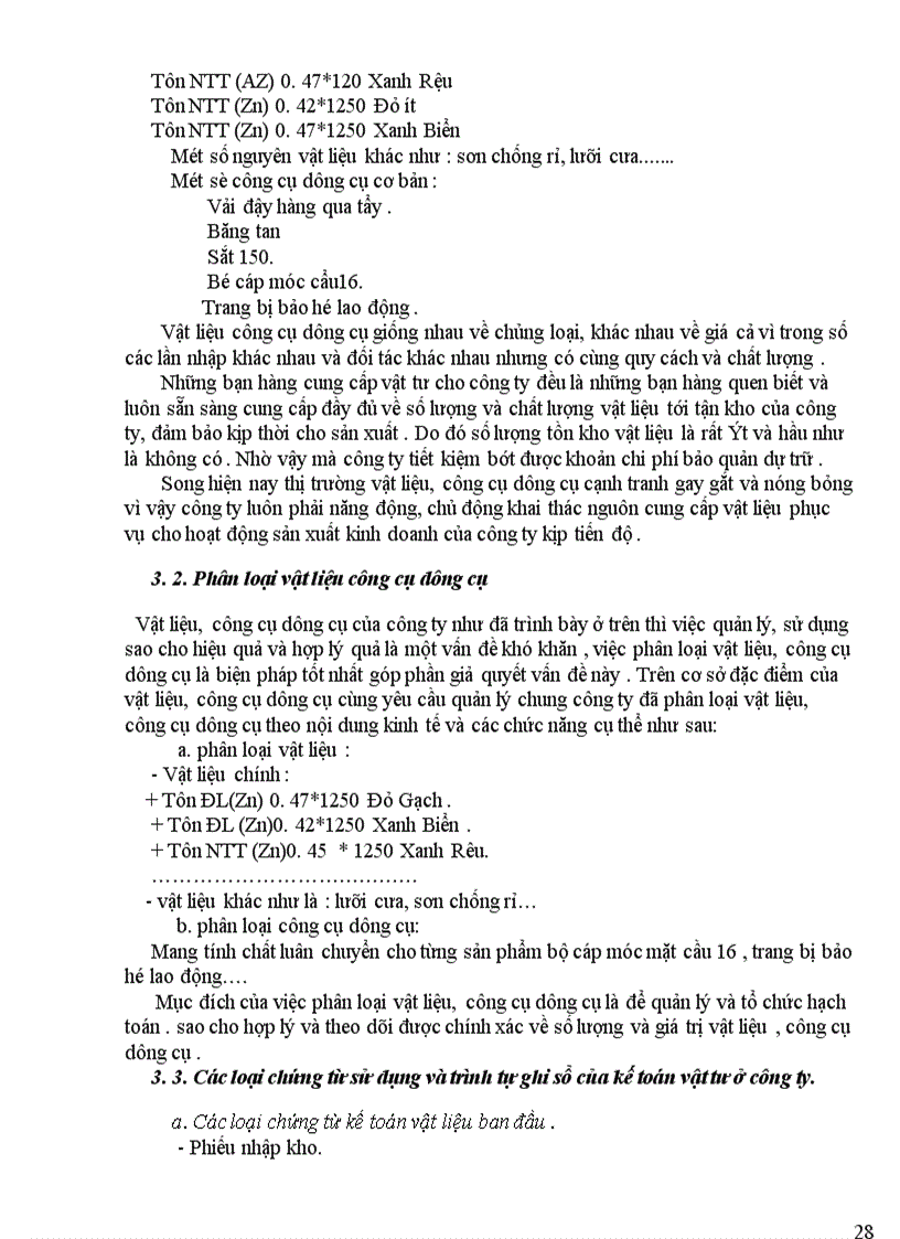 image for page Tổ chức kế toán nguyên vật liệu, công cụ, dụng cụ tại công ty Vit
