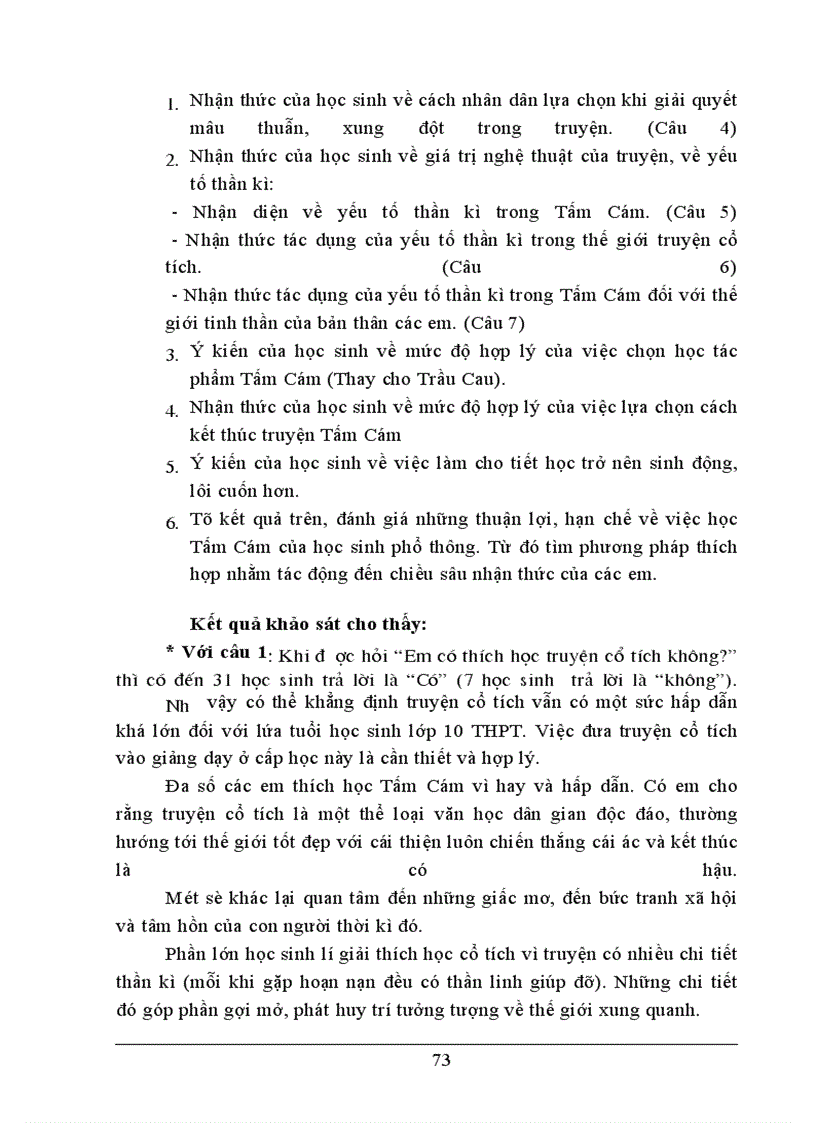 image for page Vai trò và tác dụng của yếu tố thần kì trong dạy học Tấm Cám nhằm phát huy năng lực nhận thức và cảm thụ thẩm mĩ cho học sinh lớp 10 THPT