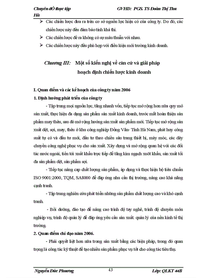 image for page Một sô ý kiến về căn cứ và giải pháp cho quá trình hoạch định chiến lược kinh doanh tại công ty TNHH NN một thành viên dệt 19/5 Hà nội