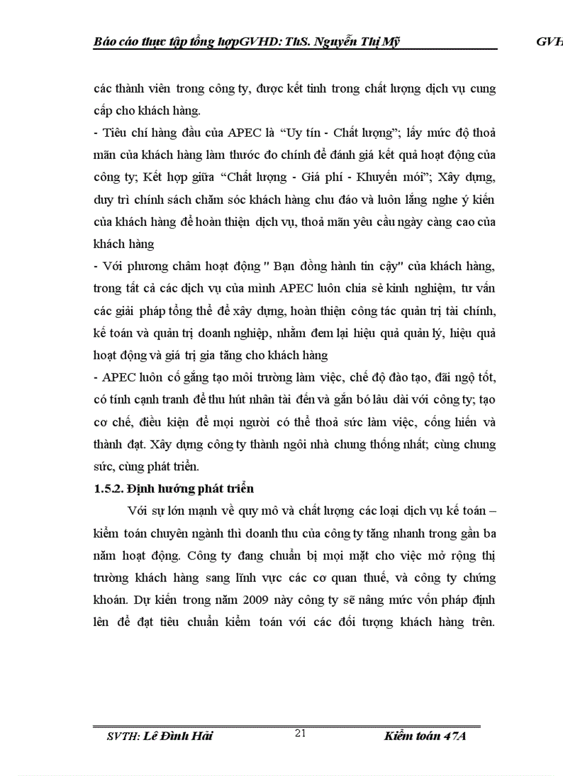 image for page Báo cáo thực tập tại Công ty TNHH Kiểm toán và tư vấn APEC