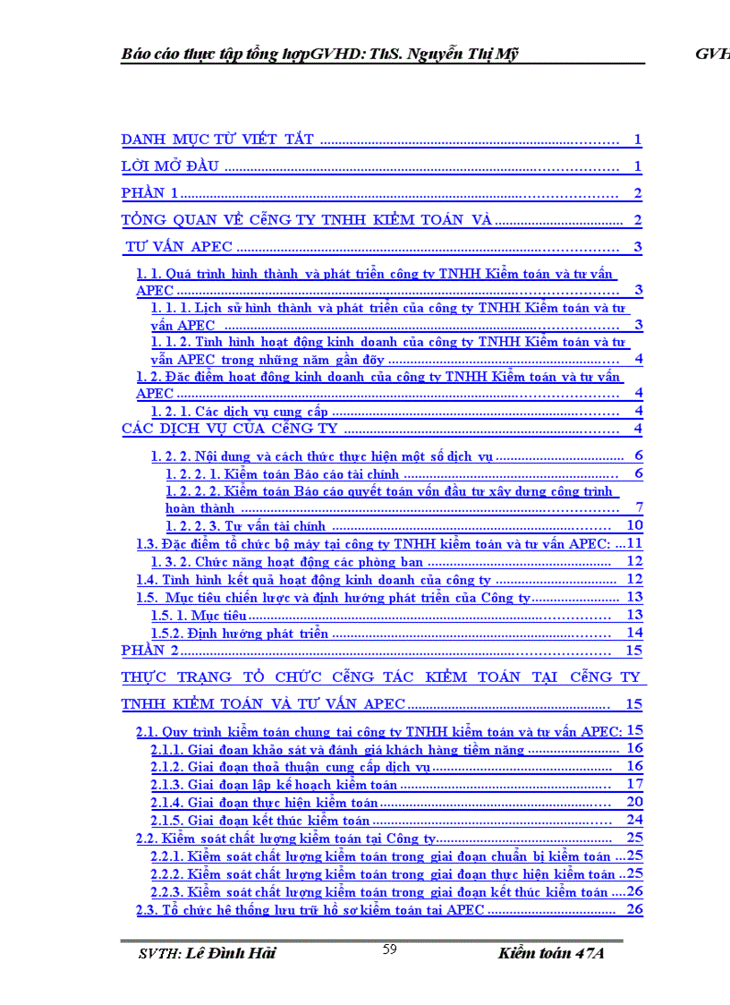 image for page Báo cáo thực tập tại Công ty TNHH Kiểm toán và tư vấn APEC