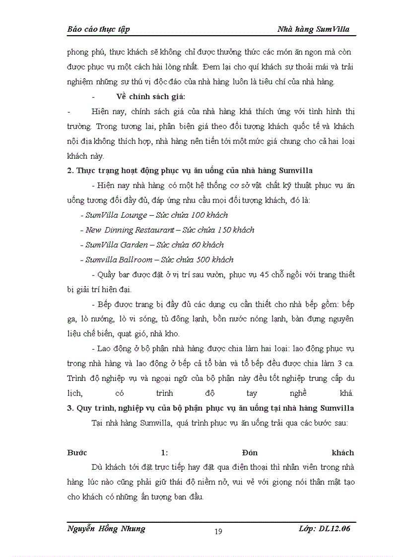 image for page Thực trạng và các giải pháp hoàn thiện dịch vụ kinh doanh của Nhà hàng SumVilla