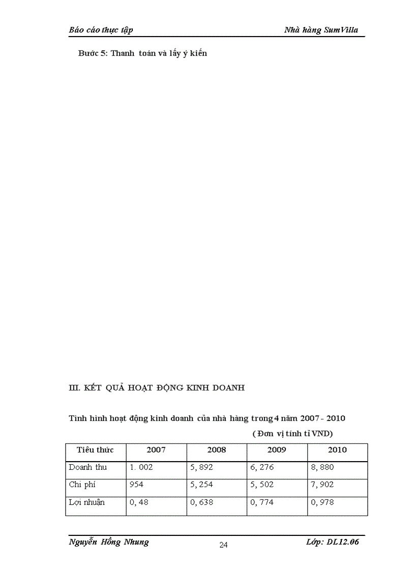 image for page Thực trạng và các giải pháp hoàn thiện dịch vụ kinh doanh của Nhà hàng SumVilla