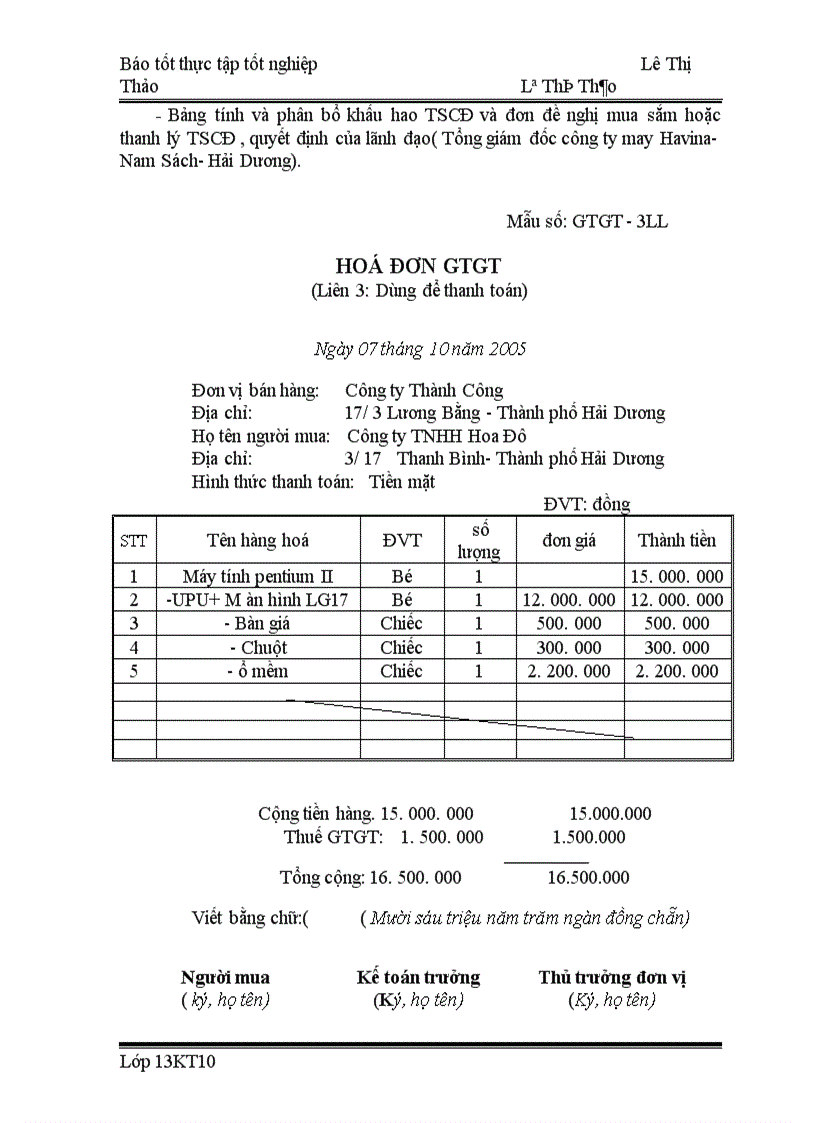 image for page Tổ chức công tác hạch toán kế toán tài sản cố định tại công ty tnhh hoa đô