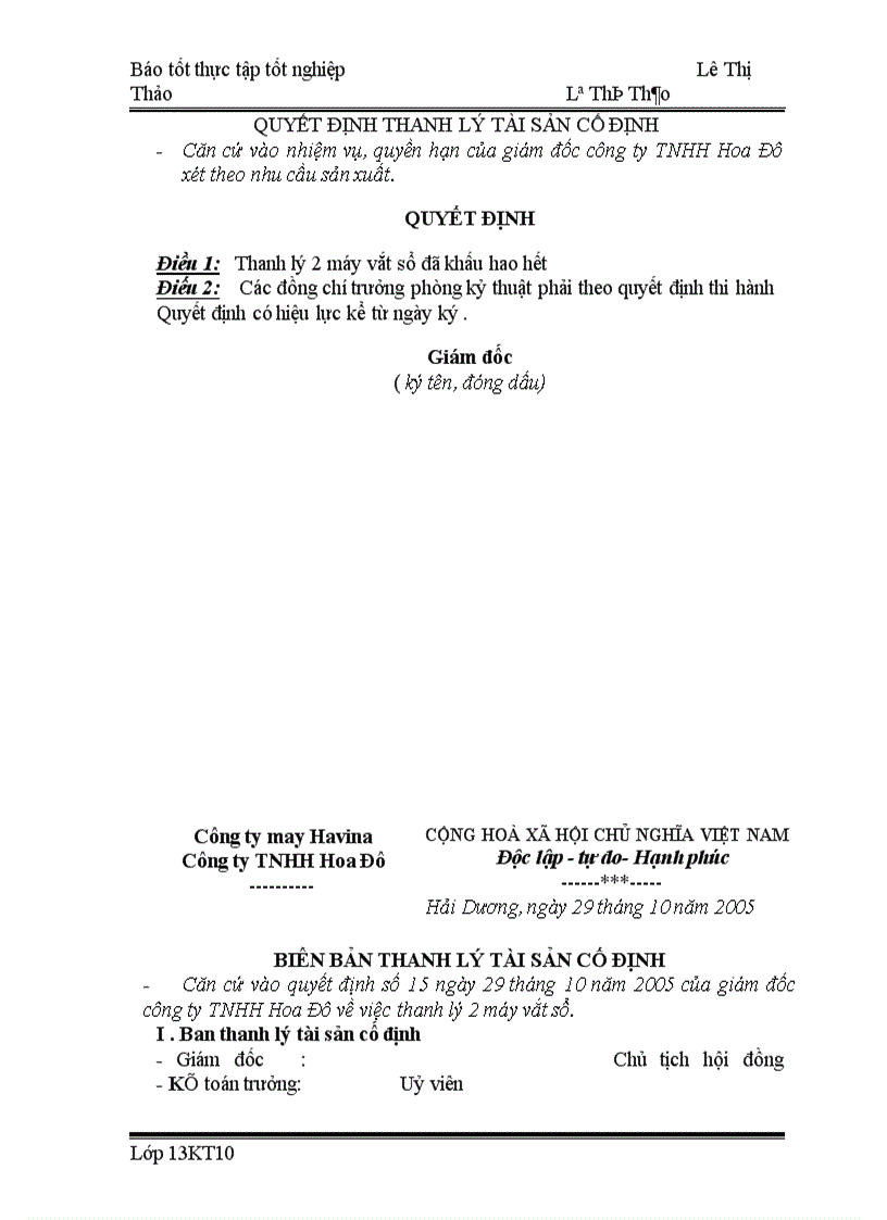 image for page Tổ chức công tác hạch toán kế toán tài sản cố định tại công ty tnhh hoa đô