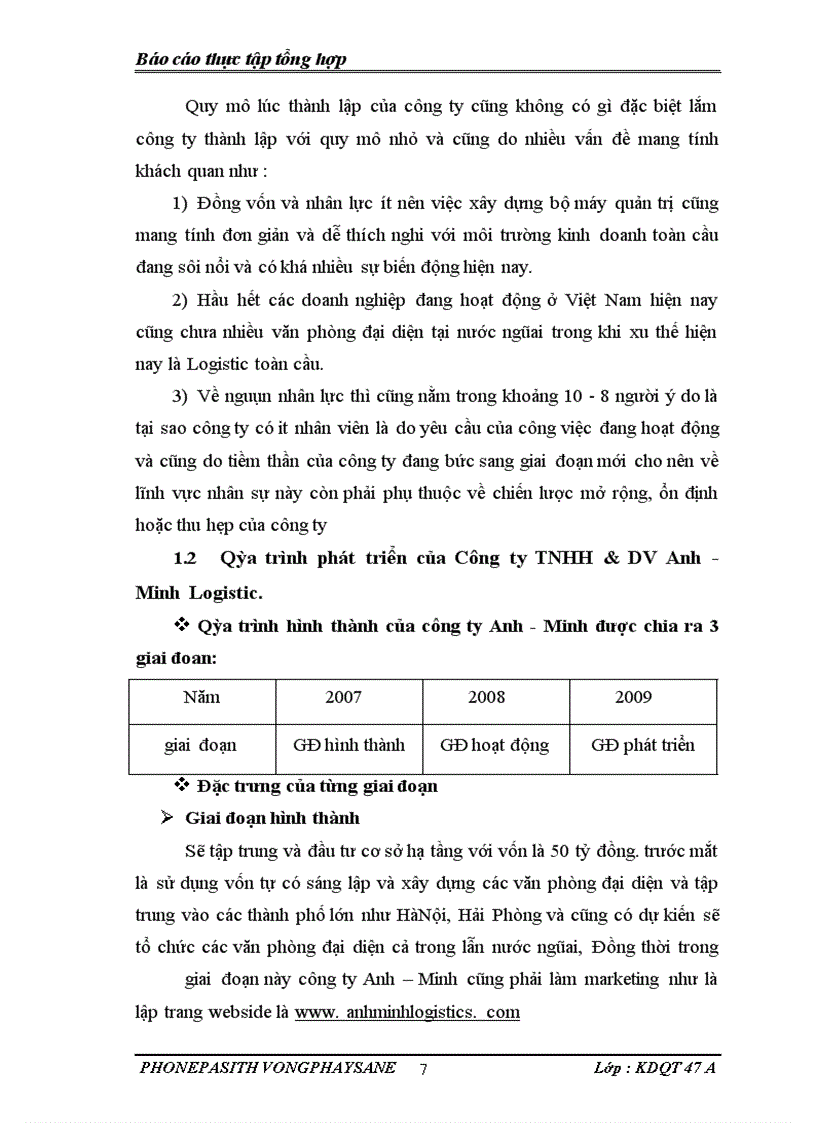image for page Công tác quản lý hoạt động kinh doanh TNHH & DV Anh-Minh logistics.