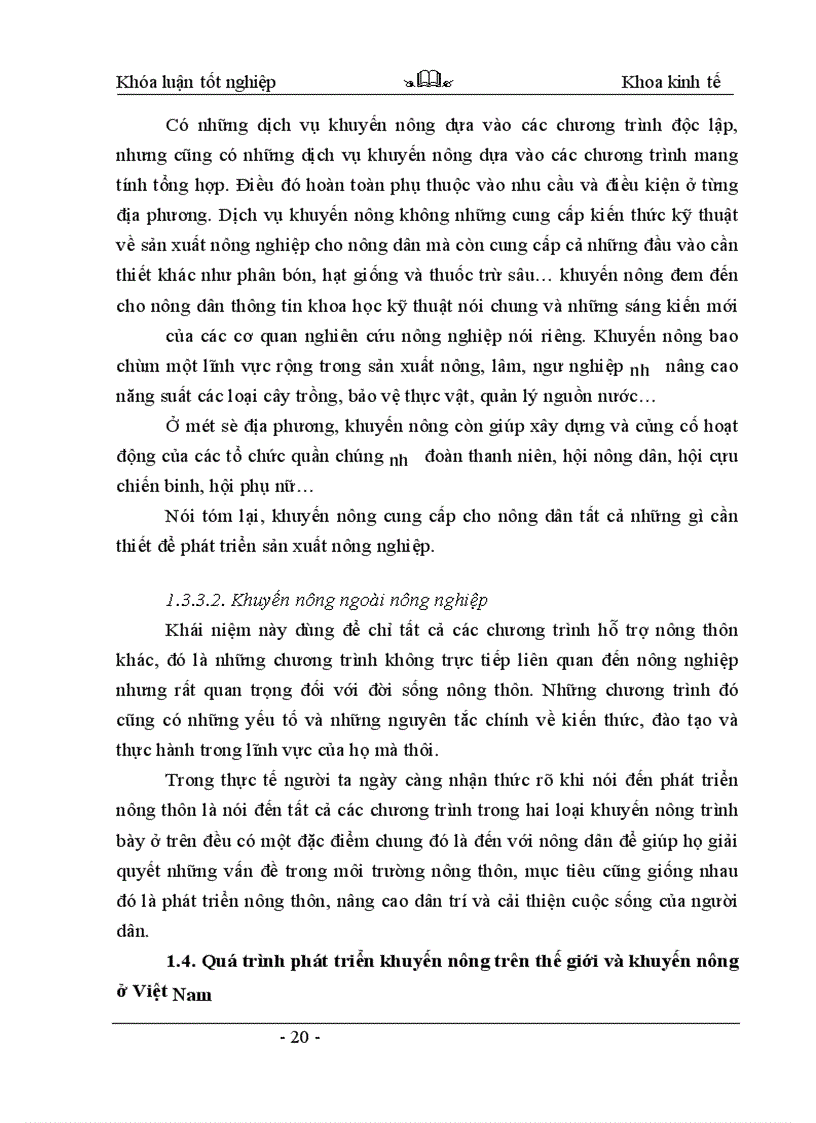 image for page Thực trạng và những giải pháp khuyến nông nhằm nâng cao hiệu quả sản xuất lúa của hợp tác xã Phong Vân - huyện Ba Vì - tỉnh Hà Tây