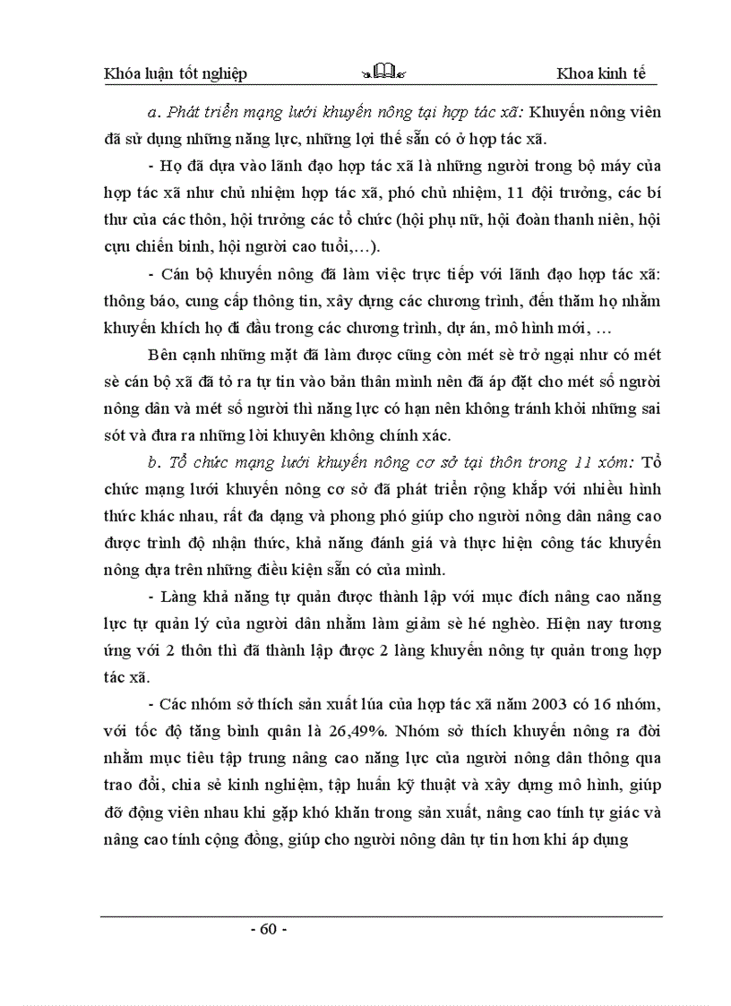 image for page Thực trạng và những giải pháp khuyến nông nhằm nâng cao hiệu quả sản xuất lúa của hợp tác xã Phong Vân - huyện Ba Vì - tỉnh Hà Tây