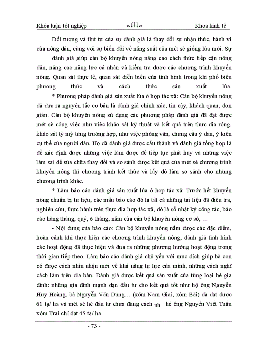 image for page Thực trạng và những giải pháp khuyến nông nhằm nâng cao hiệu quả sản xuất lúa của hợp tác xã Phong Vân - huyện Ba Vì - tỉnh Hà Tây