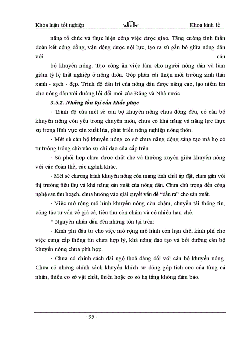 image for page Thực trạng và những giải pháp khuyến nông nhằm nâng cao hiệu quả sản xuất lúa của hợp tác xã Phong Vân - huyện Ba Vì - tỉnh Hà Tây