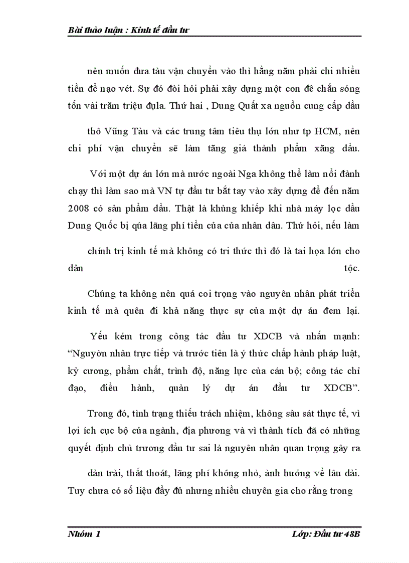 image for page Bài thảo luận : Kinh tế đầu tư