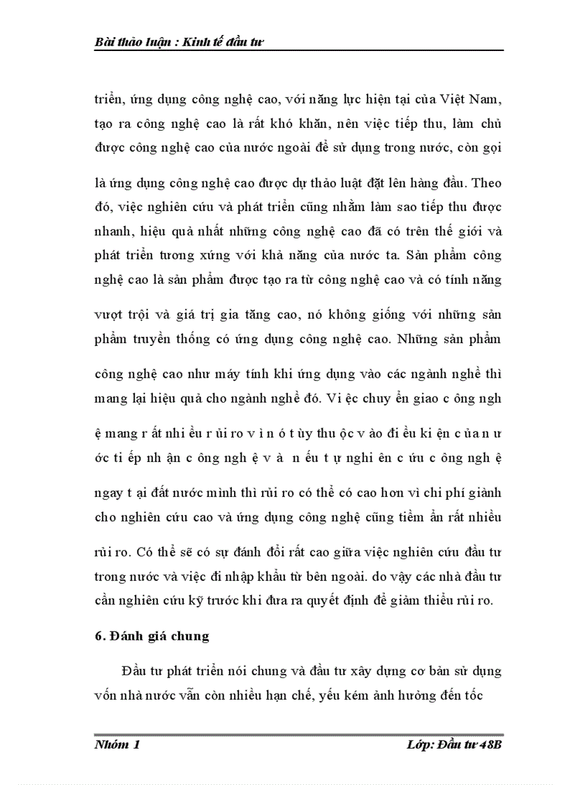 image for page Bài thảo luận : Kinh tế đầu tư