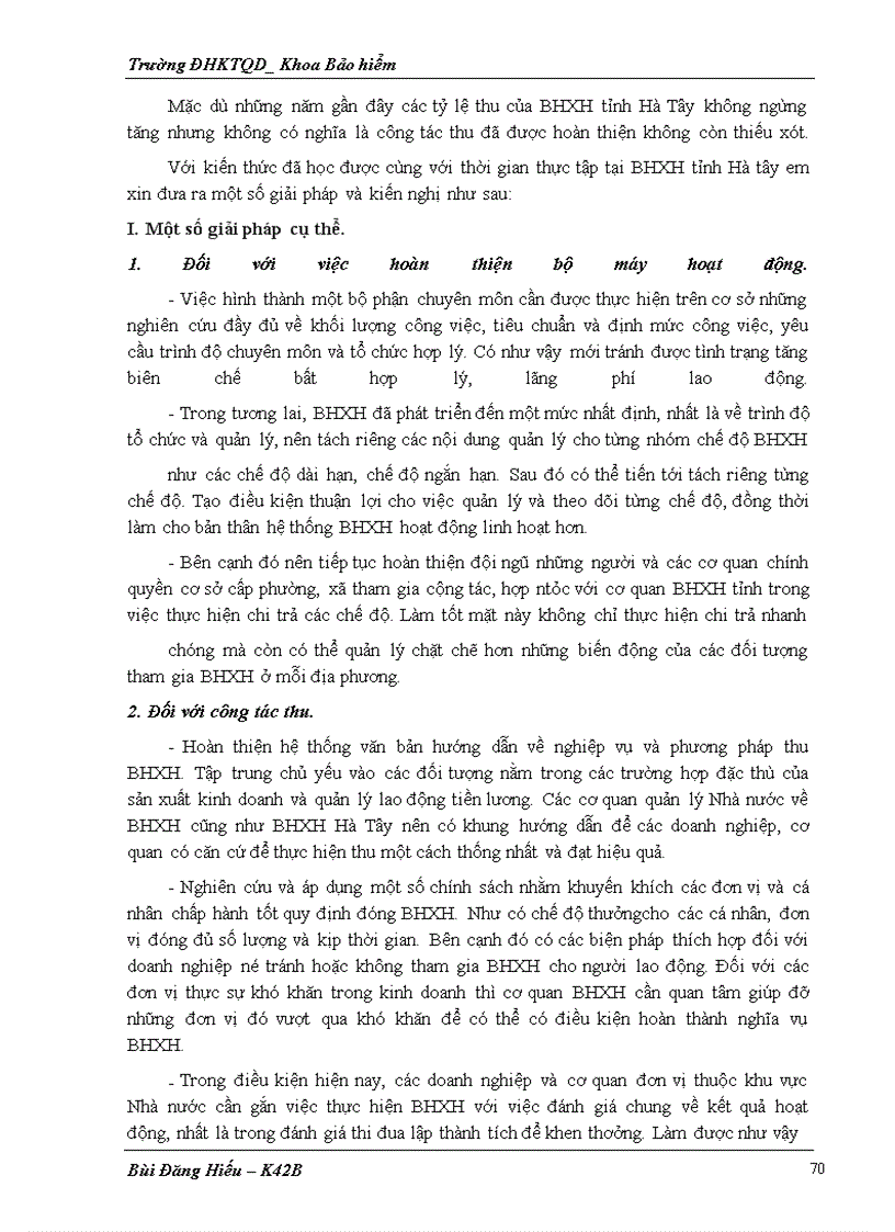 image for page Công tác thu của bảo hiểm xã hội hà tây, thực trạng và giải pháp