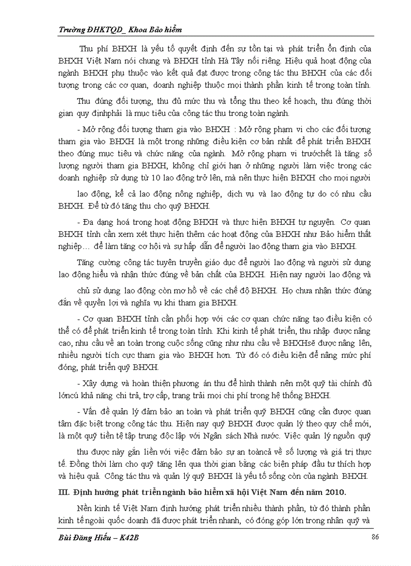 image for page Công tác thu của bảo hiểm xã hội hà tây, thực trạng và giải pháp