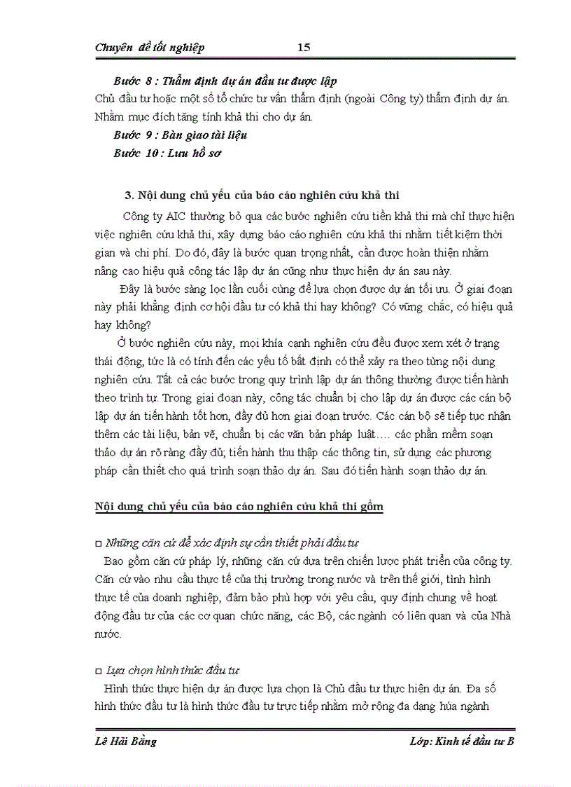 image for page Hoàn thiện công tác lập dự án đầu tư tại Công ty cổ phần Tiến bộ Quốc tế AIC