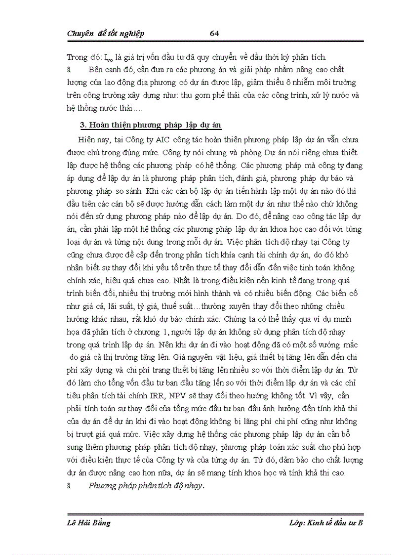 image for page Hoàn thiện công tác lập dự án đầu tư tại Công ty cổ phần Tiến bộ Quốc tế AIC