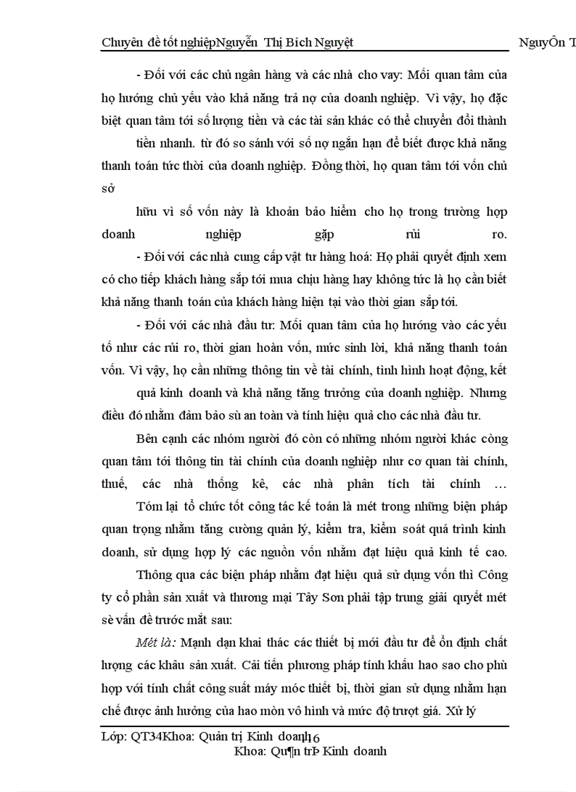 image for page Một số biện pháp nhằm nâng cao sử dụng vốn có hiệu quả tại Công ty cổ phần sản xuất và thương mại Tây Sơn