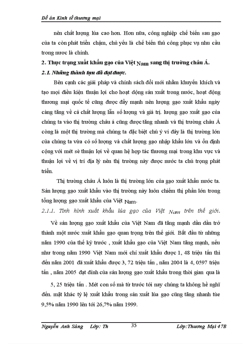 image for page Hoạt động xuất khẩu gạo sang thị trường châu á. Thực trạng và giải pháp