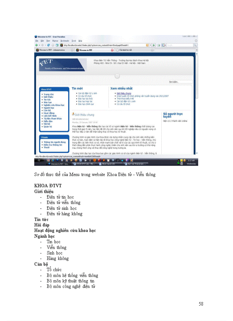 image for page Thiết kế trang web cho Khoa Điện tử - Viễn thông