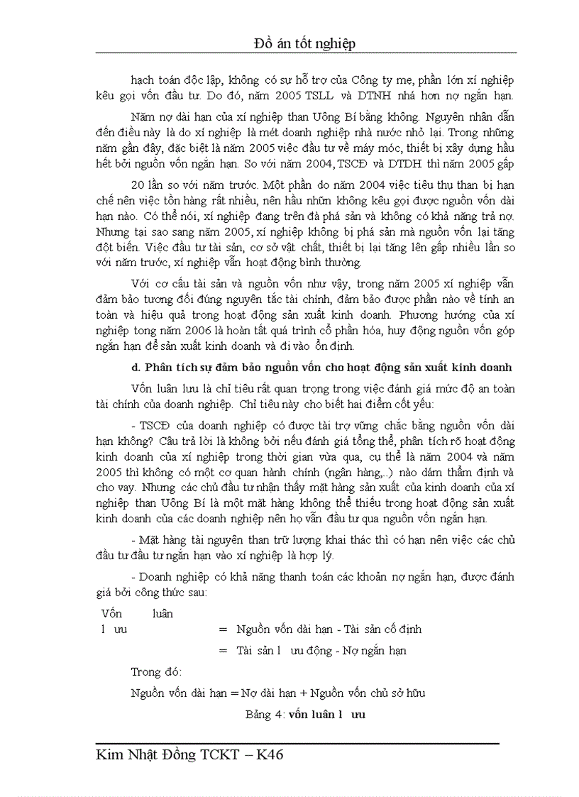 image for page Phân tích tình hình tài chính Xí Nghiệp Than Uông Bí Quảng Ninh