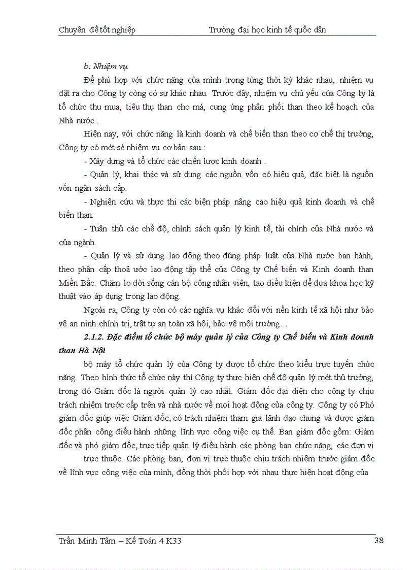 image for page Hoàn thiện hạch toán toán tiêu thụ thành phẩm & xác định kết quả tiêu thụ tại Công ty Chế biến và Kinh doanh than Hà Nội