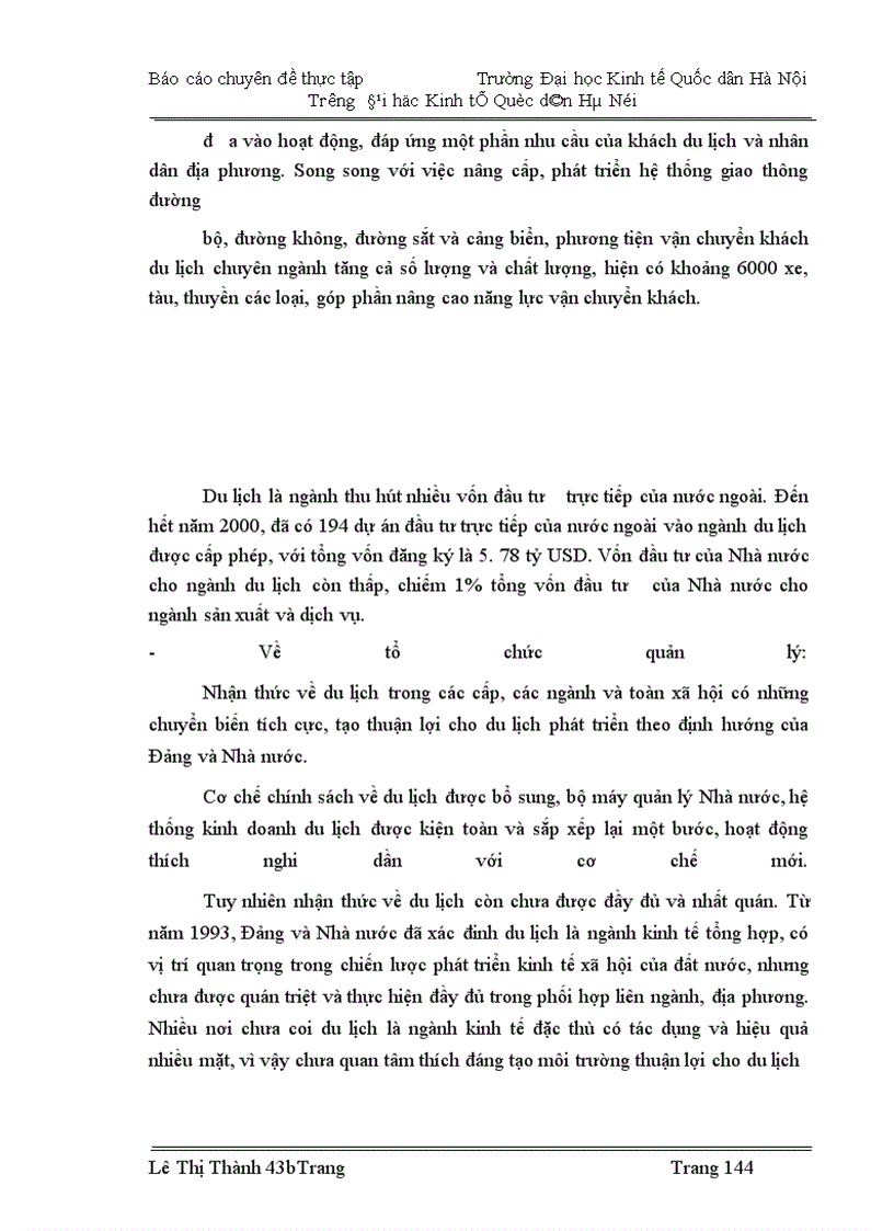image for page Nghiên cứu thống kê khách du lịch quốc tế vào Việt Nam thời kỳ 1990 -2004 và dự đoán đến năm 2007