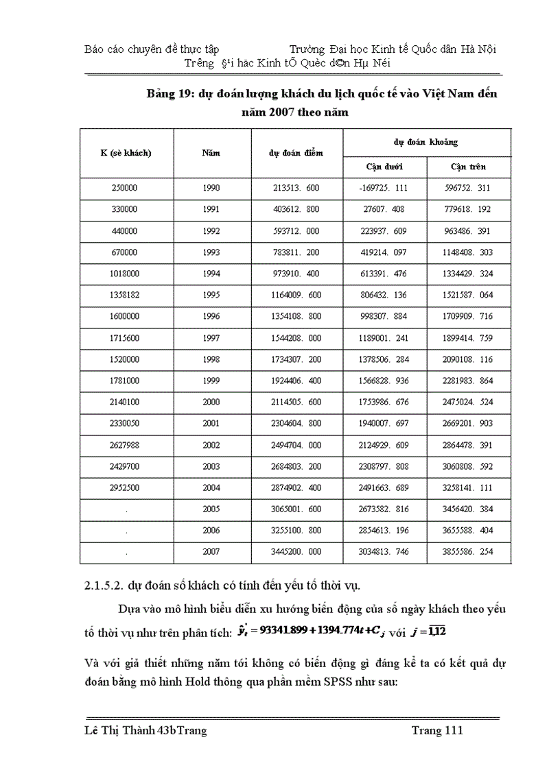 image for page Nghiên cứu thống kê khách du lịch quốc tế vào Việt Nam thời kỳ 1990 -2004 và dự đoán đến năm 2007