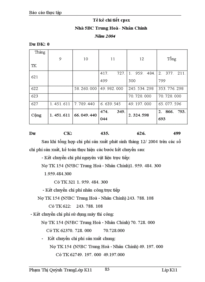 image for page Tìm hiểu công tác hạch toán chi phí sản xuất và tính giá thành sản phẩm công trình xây lắp tại công ty xây dựng số 3