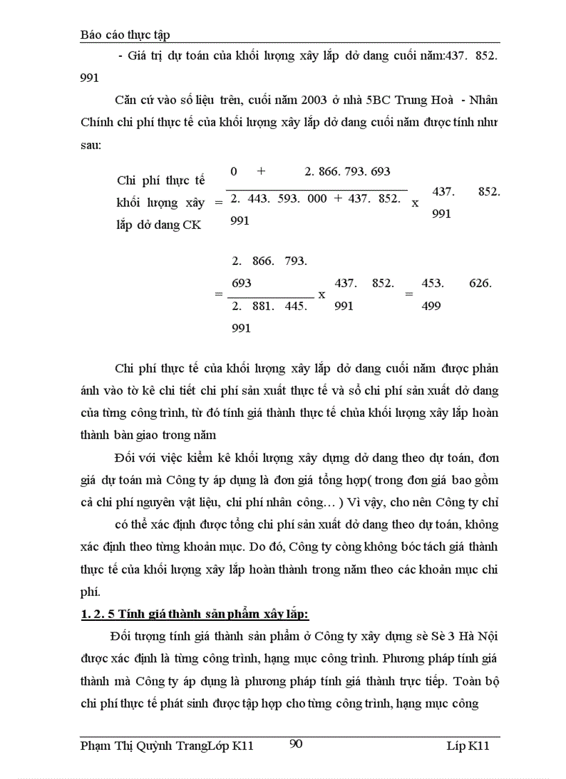 image for page Tìm hiểu công tác hạch toán chi phí sản xuất và tính giá thành sản phẩm công trình xây lắp tại công ty xây dựng số 3