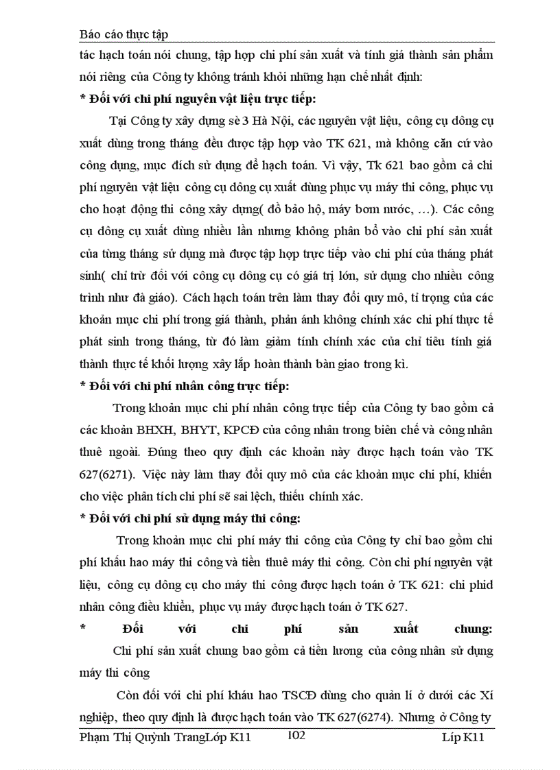 image for page Tìm hiểu công tác hạch toán chi phí sản xuất và tính giá thành sản phẩm công trình xây lắp tại công ty xây dựng số 3