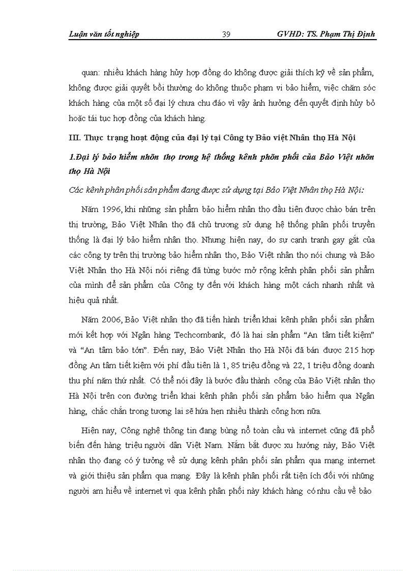 image for page Thực trạng hoạt động của Đại lý bảo hiểm nhân thọ tại Bảo Việt Nhân thọ Hà Nội