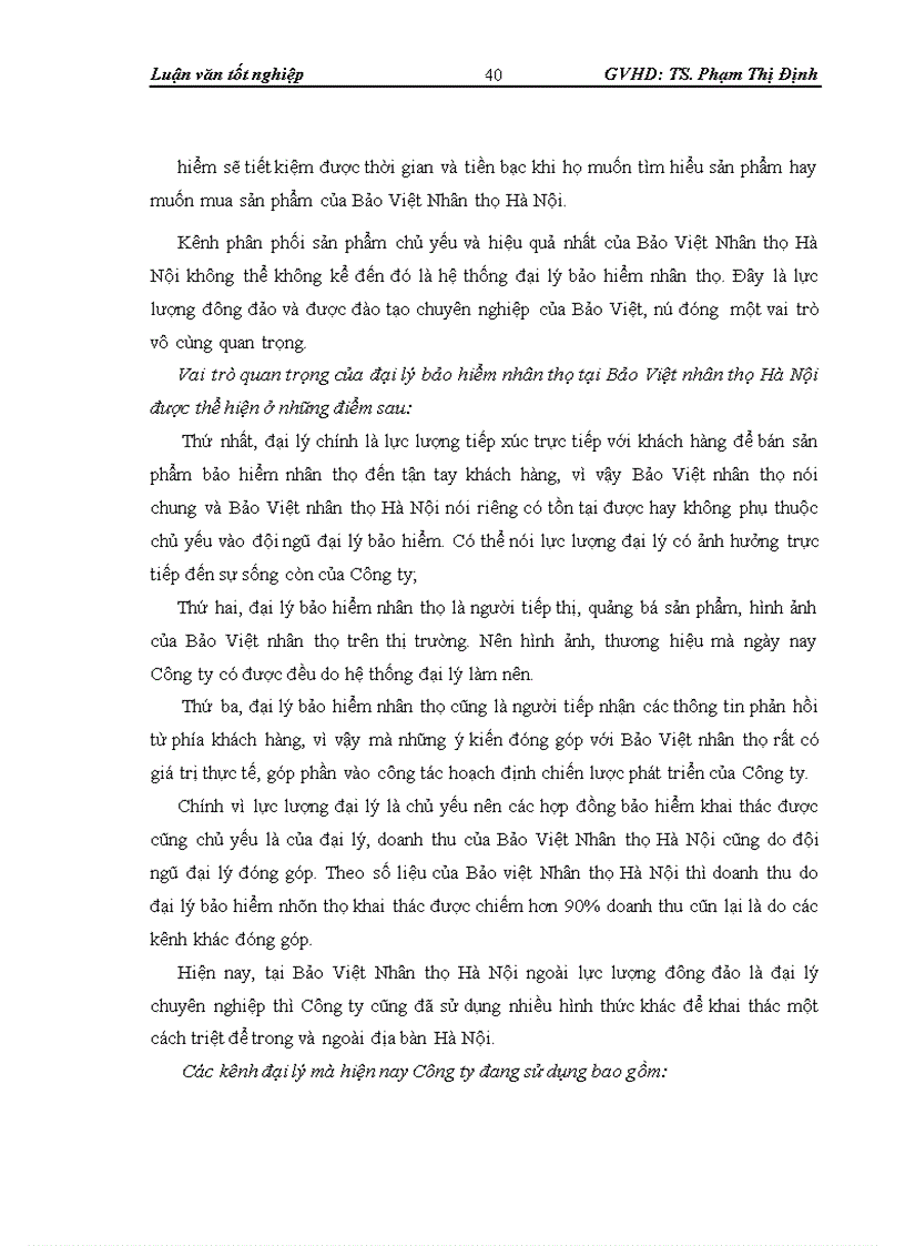 image for page Thực trạng hoạt động của Đại lý bảo hiểm nhân thọ tại Bảo Việt Nhân thọ Hà Nội