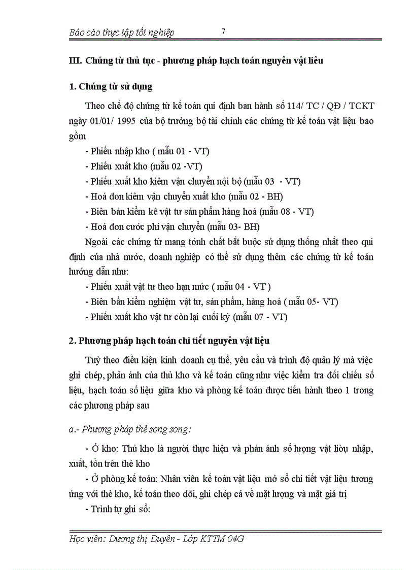 image for page Kế toán vật liệu ở công ty đường bộ 230