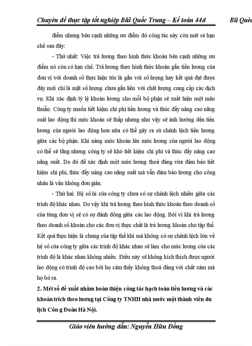 image for page Hạch toán tiền lương và các khoản trích theo lương tại Công ty TNHH nhà nước một thành viên du lịch Công Đoàn Hà Nội