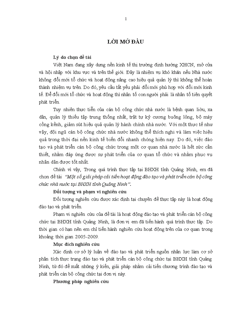 image for page Một số giải pháp cải tiến hoạt động đào tạo và phát triển cán bộ công chức nhà nước tại BHXH tỉnh Quảng Ninh