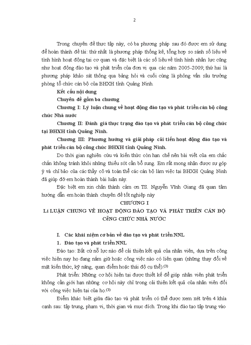image for page Một số giải pháp cải tiến hoạt động đào tạo và phát triển cán bộ công chức nhà nước tại BHXH tỉnh Quảng Ninh