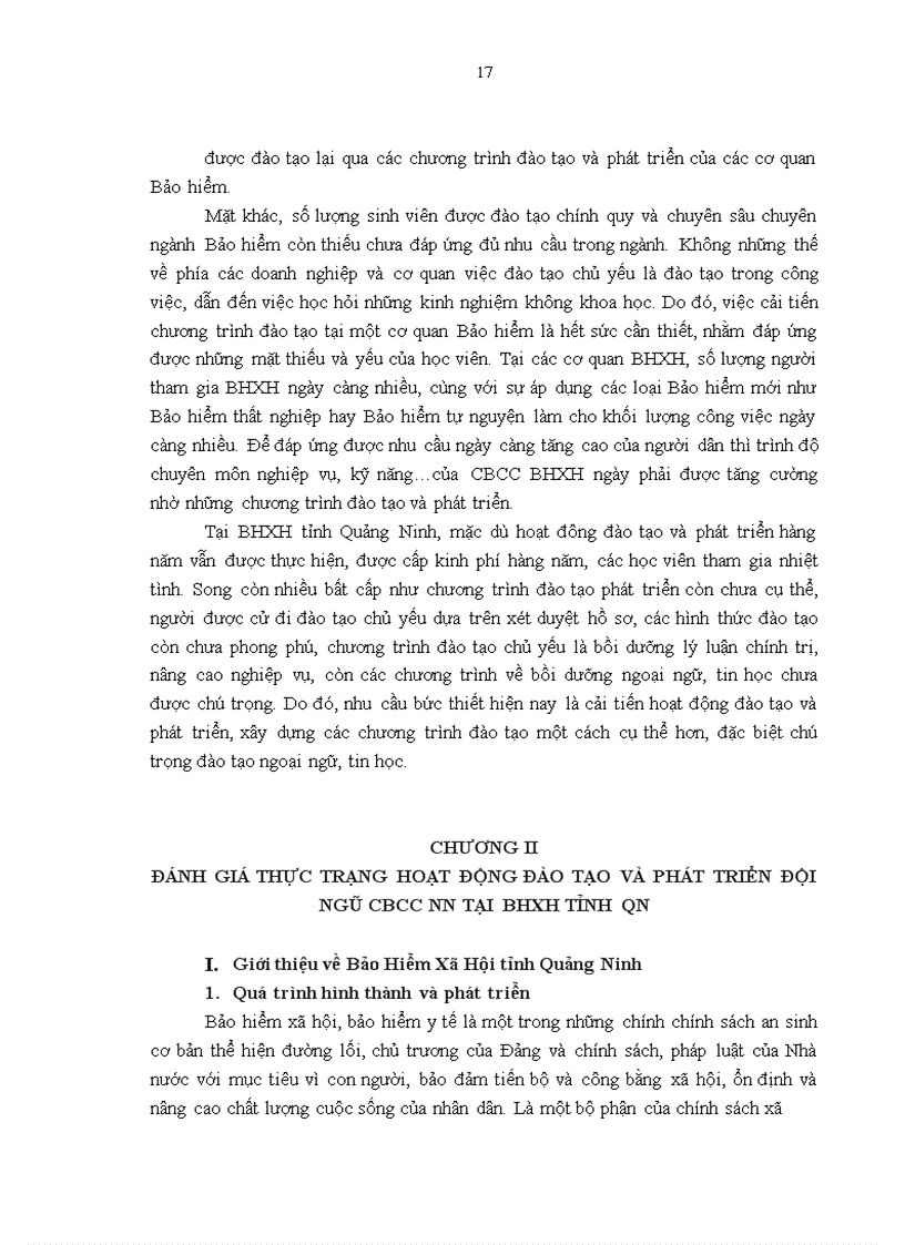 image for page Một số giải pháp cải tiến hoạt động đào tạo và phát triển cán bộ công chức nhà nước tại BHXH tỉnh Quảng Ninh