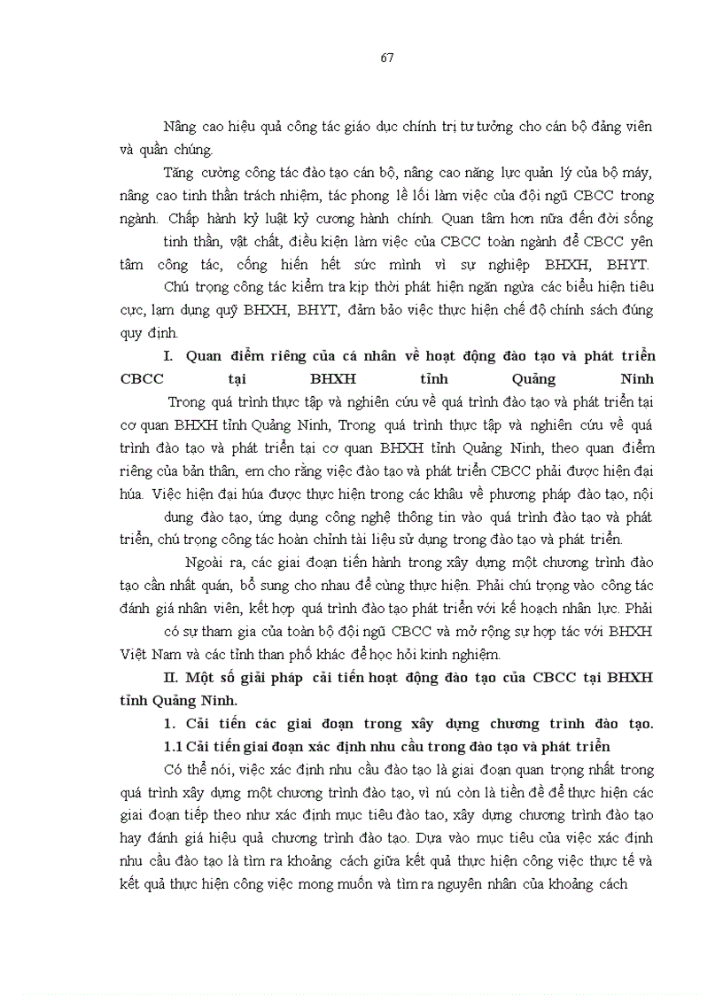 image for page Một số giải pháp cải tiến hoạt động đào tạo và phát triển cán bộ công chức nhà nước tại BHXH tỉnh Quảng Ninh
